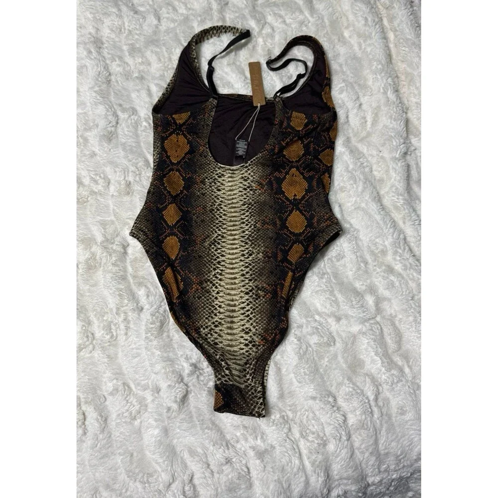 Swim scoop one piece Desert Snake Print